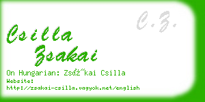 csilla zsakai business card